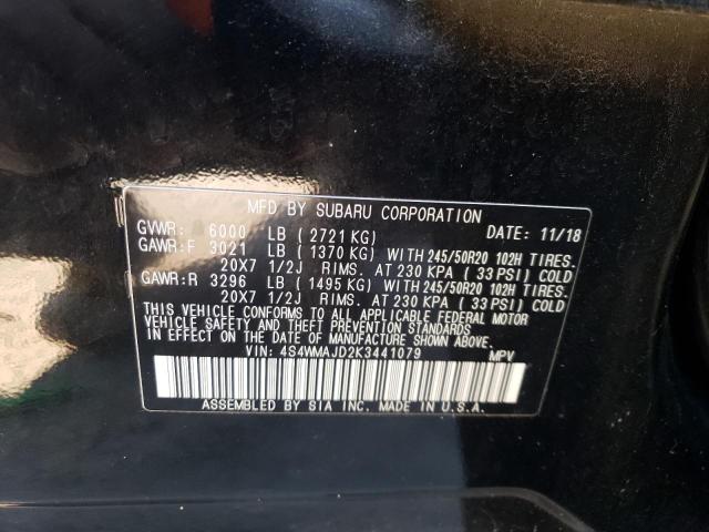 4S4WMAJD2K3441079 - 2019 SUBARU ASCENT LIMITED BLACK photo 14