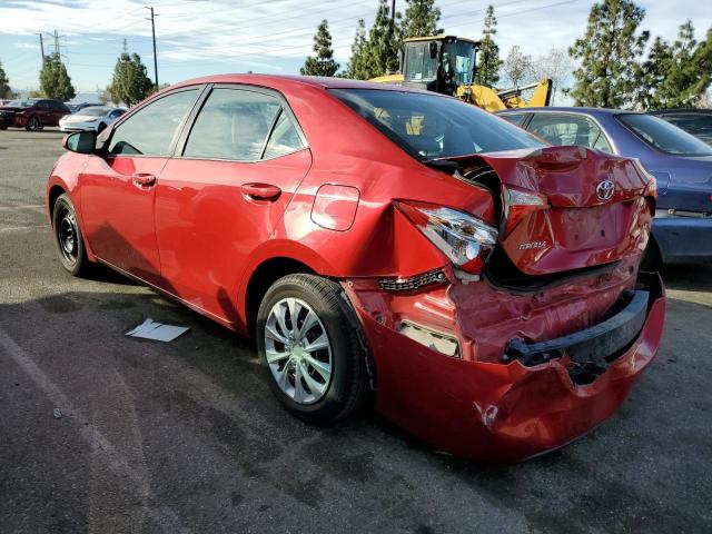 2T1BURHE7GC603822 - 2016 TOYOTA COROLLA L RED photo 2