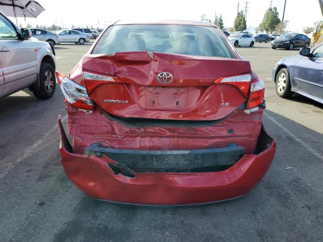 2T1BURHE7GC603822 - 2016 TOYOTA COROLLA L RED photo 6