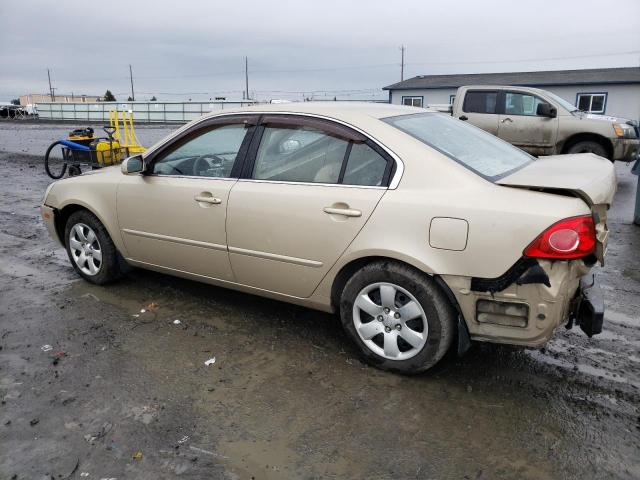 KNAGE123585227130 - 2008 KIA OPTIMA LX BEIGE photo 2