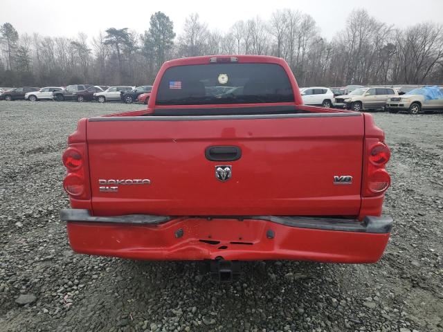 1D7HW48N46S715245 - 2006 DODGE DAKOTA QUAD SLT RED photo 6