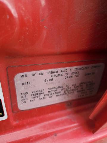 KL1TJ52674B170785 - 2004 CHEVROLET AVEO LS أحمر صورة 12