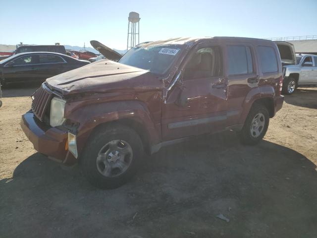 1J8GP28K28W134666 - 2008 JEEP LIBERTY SPORT BURGUNDY photo 1