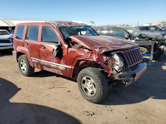 1J8GP28K28W134666 - 2008 JEEP LIBERTY SPORT BURGUNDY photo 4