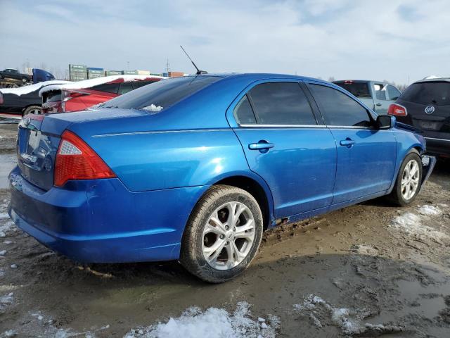 3FAHP0HA4CR321495 - 2012 FORD FUSION SE BLUE photo 3