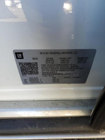 5GAEVAKW1LJ300175 - 2020 BUICK ENCLAVE ESSENCE 白色 照片 12