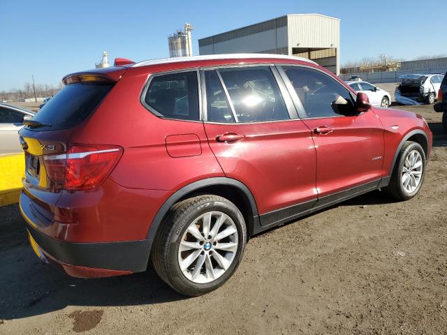 5UXWX9C50E0D33793 - 2014 BMW X3 XDRIVE28I RED photo 3