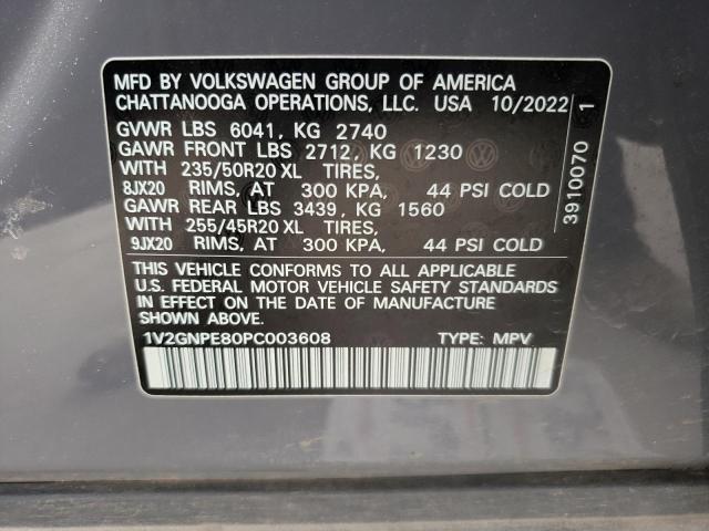 1V2GNPE80PC003608 - 2023 VOLKSWAGEN ID.4 PRO S ნაცრისფერი ფოტო 13