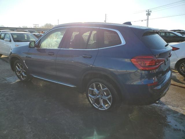 5UXTY5C04L9D25346 - 2020 BMW X3 XDRIVE30I BLUE photo 2