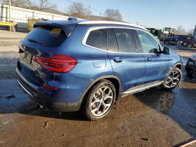 5UXTY5C04L9D25346 - 2020 BMW X3 XDRIVE30I BLUE photo 3