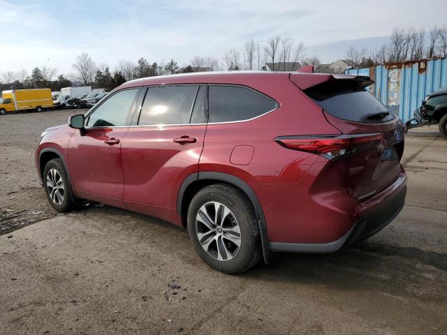 5TDHZRBH9NS577470 - 2022 TOYOTA HIGHLANDER XLE RED photo 2