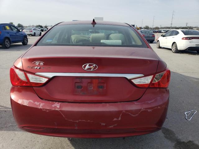 5NPEB4AC9BH291197 - 2011 HYUNDAI SONATA GLS RED photo 6