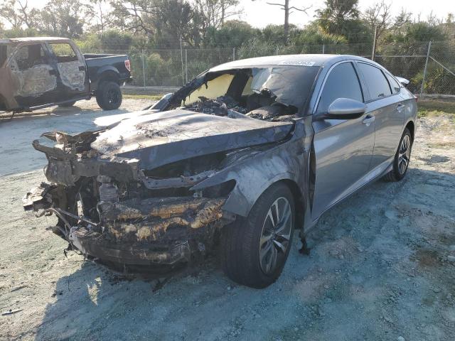 1HGCV3F18KA012329 - 2019 HONDA ACCORD HYBRID SILVER photo 1