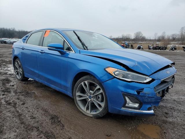 3FA6P0D94LR151528 - 2020 FORD FUSION TITANIUM BLUE photo 4