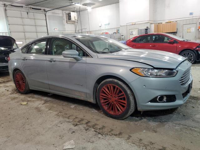 3FA6P0LU2DR177293 - 2013 FORD FUSION SE HYBRID BLUE photo 4