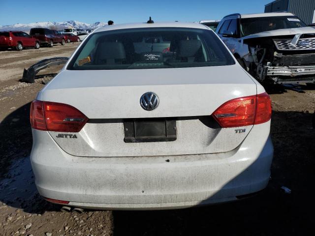 3VWLL7AJ9DM393954 - 2013 VOLKSWAGEN JETTA TDI WHITE photo 6