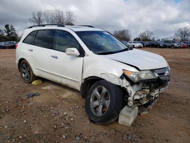 2HNYD28508H524267 - 2008 ACURA MDX SPORT WHITE photo 4