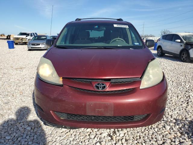 5TDZA23CX6S529564 - 2006 TOYOTA SIENNA CE BURGUNDY photo 5