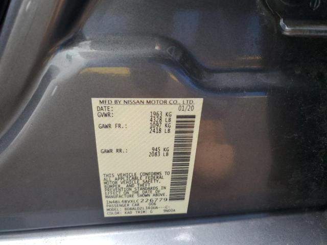 1N4BL4BVXLC226779 - 2020 NISSAN ALTIMA S GRAY photo 13