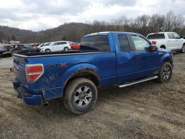 1FTFX1EF6DKD46170 - 2013 FORD F150 SUPER CAB BLUE photo 3