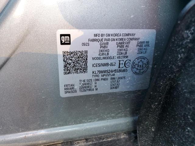 KL79MMS24PB186865 - 2023 CHEVROLET TRAILBLAZE LS GRAY photo 14