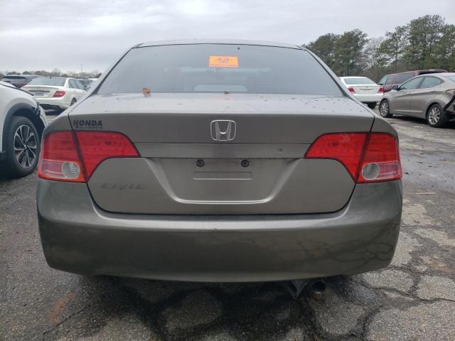 1HGFA16566L073690 - 2006 HONDA CIVIC LX GRAY photo 6