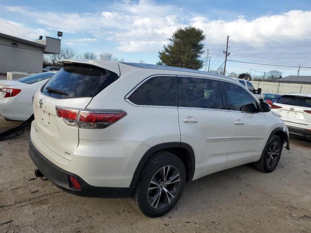 5TDKKRFH2GS184904 - 2016 TOYOTA HIGHLANDER XLE WHITE photo 3