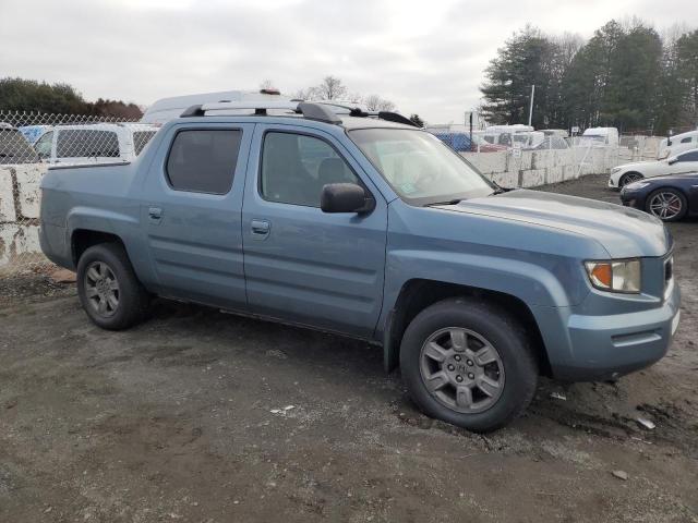 2HJYK16307H534864 - 2007 HONDA RIDGELINE RTX BLUE photo 4