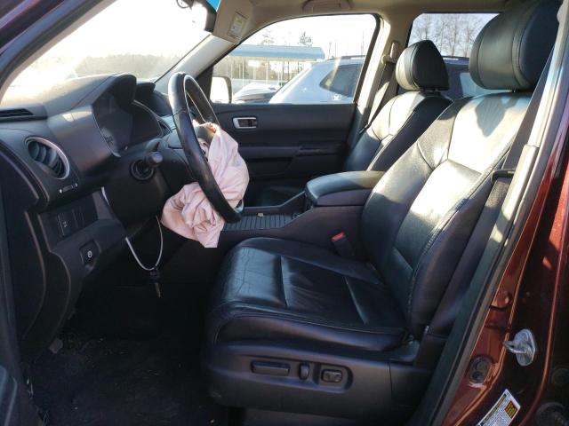 5FNYF48599B018424 - 2009 HONDA PILOT EXL BURGUNDY photo 7