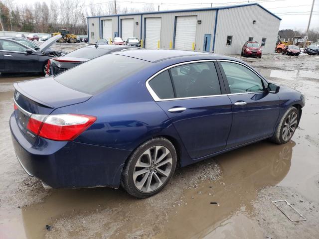 1HGCR2F53EA075778 - 2014 HONDA ACCORD SPORT BLUE photo 3