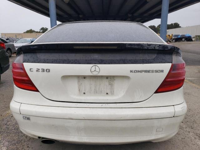 WDBRN47J22A341085 - 2002 MERCEDES-BENZ C 230K SPORT COUPE WHITE photo 6