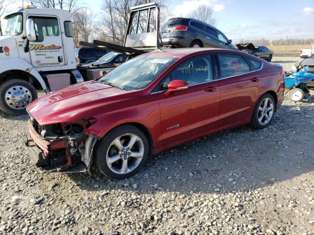 3FA6P0LU6ER232457 - 2014 FORD FUSION SE HYBRID RED photo 1