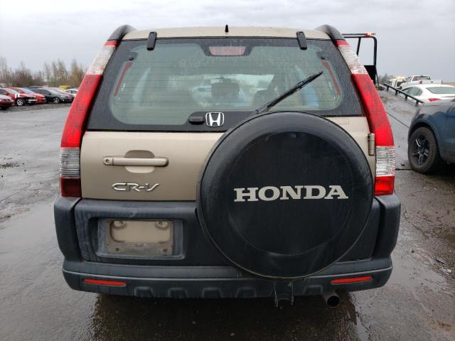 JHLRD68536C003015 - 2006 HONDA CR-V LX BEIGE photo 6