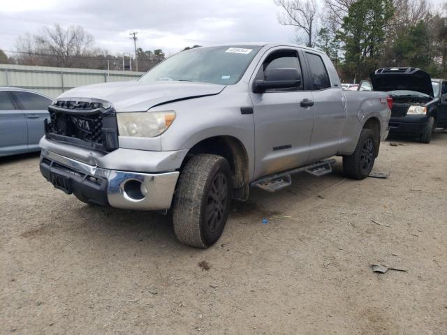 5TFRY5F15AX081650 - 2010 TOYOTA TUNDRA DOUBLE CAB SR5 SILVER photo 1