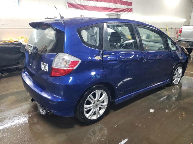 JHMGE8H40AC024223 - 2010 HONDA FIT SPORT BLUE photo 3