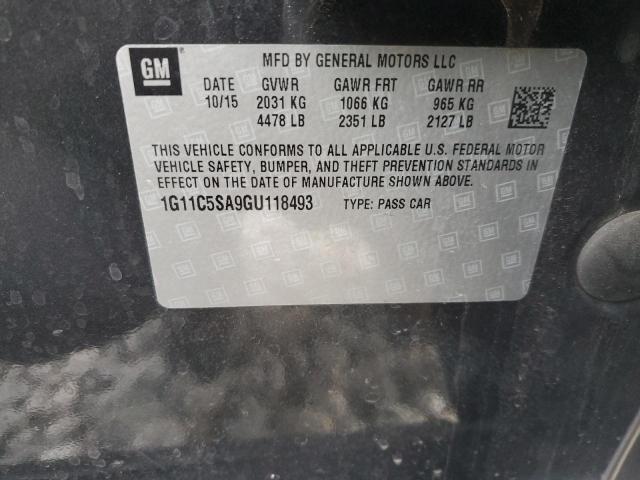 1G11C5SA9GU118493 - 2016 CHEVROLET MALIBU LIM LT 石墨色 照片 12