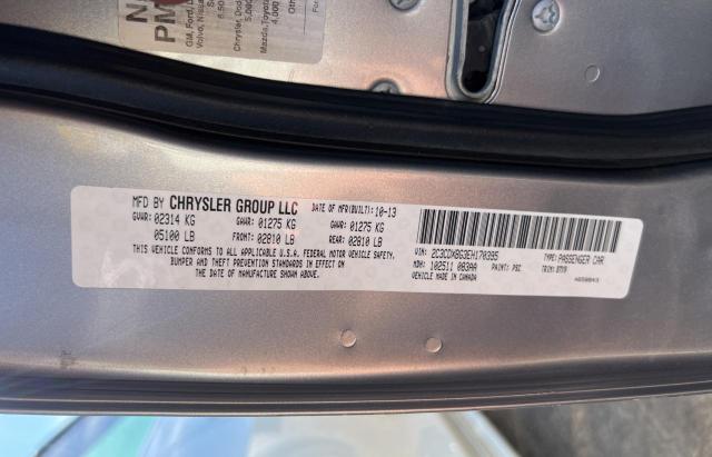 2C3CDXBG3EH170395 - 2014 DODGE CHARGER SE GRAY photo 10