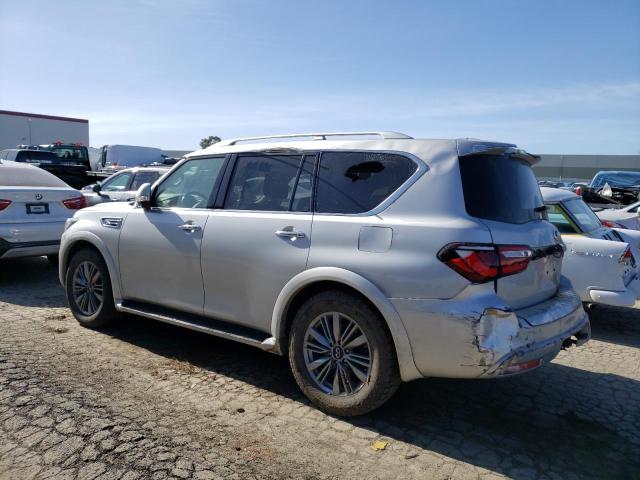 JN8AZ2AF1M9718199 - 2021 INFINITI QX80 LUXE SILVER photo 2