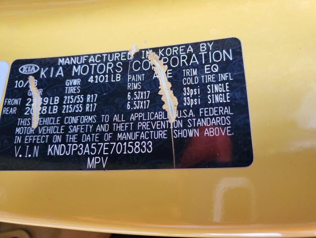 KNDJP3A57E7015833 - 2014 KIA SOUL + YELLOW photo 12