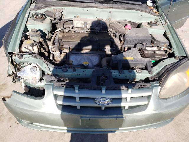 KMHCG45C44U508887 - 2004 HYUNDAI ACCENT GL GREEN photo 11