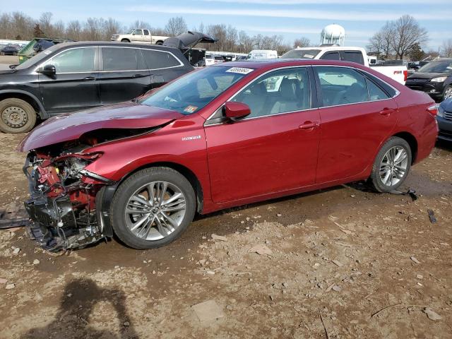 4T1BD1FKXFU161223 - 2015 TOYOTA CAMRY HYBRID BURGUNDY photo 1