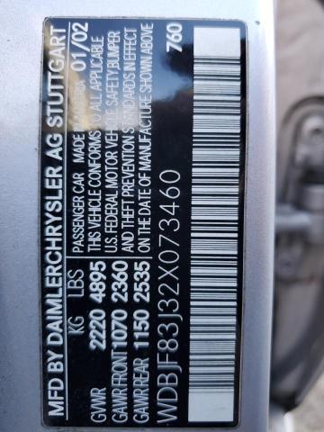 WDBJF83J32X073460 - 2002 MERCEDES-BENZ E 430 SILVER photo 12