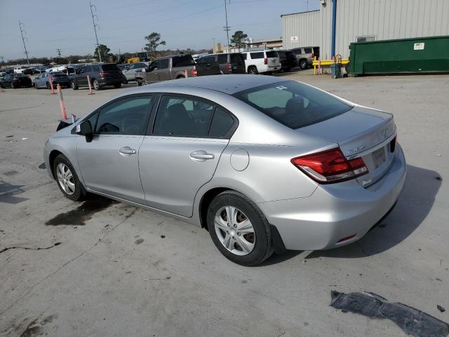 19XFB2F53DE021358 - 2013 HONDA CIVIC LX SILVER photo 2