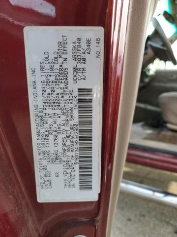 5TBRT34103S429801 - 2003 TOYOTA TUNDRA ACCESS CAB SR5 MAROON photo 12