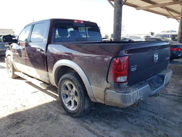 1C6RD7NTXCS218499 - 2012 DODGE RAM 1500 LARAMIE MAROON photo 2