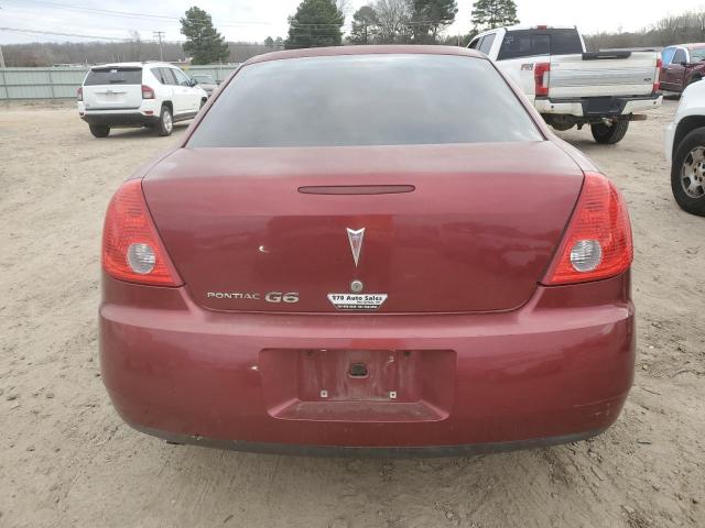 1G2ZF57B184196257 - 2008 PONTIAC G6 VALUE LEADER RED photo 6