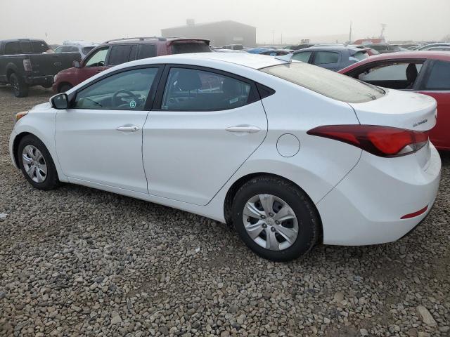 5NPDH4AE4GH706042 - 2016 HYUNDAI ELANTRA SE WHITE photo 2