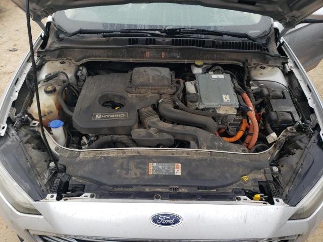 3FA6P0LU2KR106592 - 2019 FORD FUSION SE SILVER photo 11