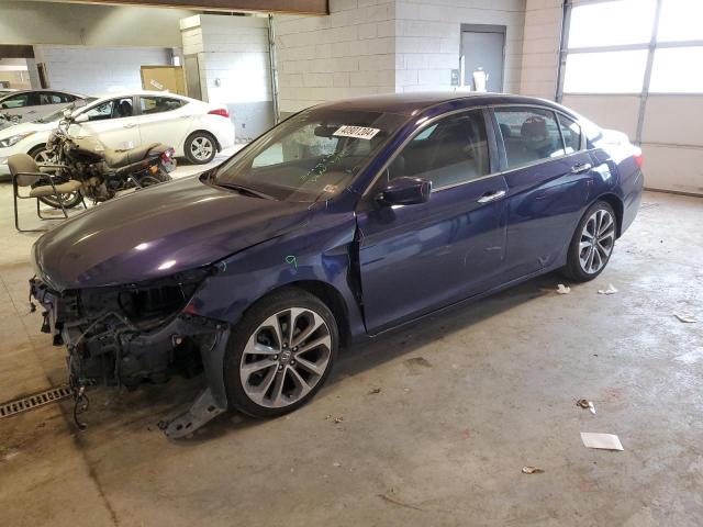 1HGCR2F55FA250081 - 2015 HONDA ACCORD SPORT BLUE photo 1