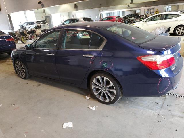 1HGCR2F55FA250081 - 2015 HONDA ACCORD SPORT BLUE photo 2